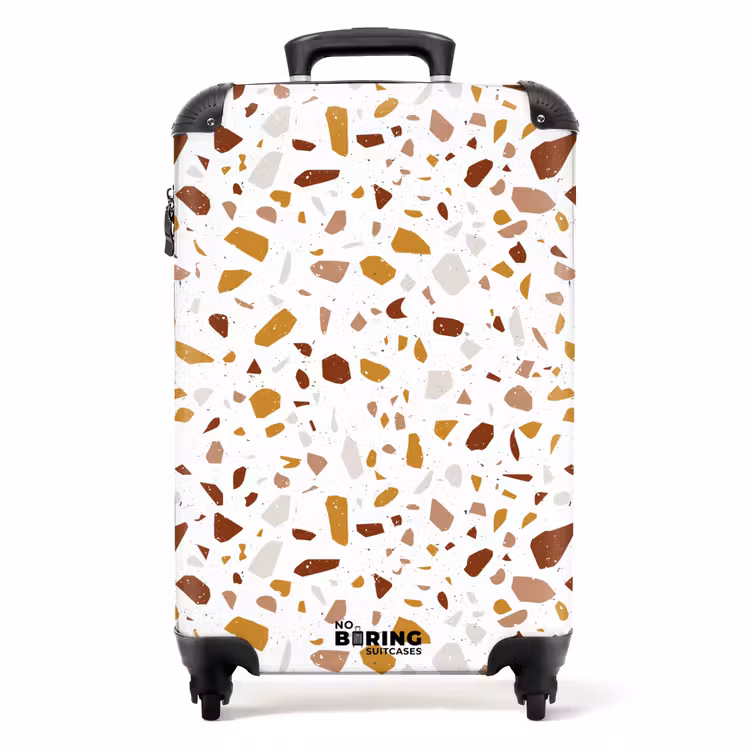 Koffer - Terrazzo patroon veelkleurig oker en roest — 1