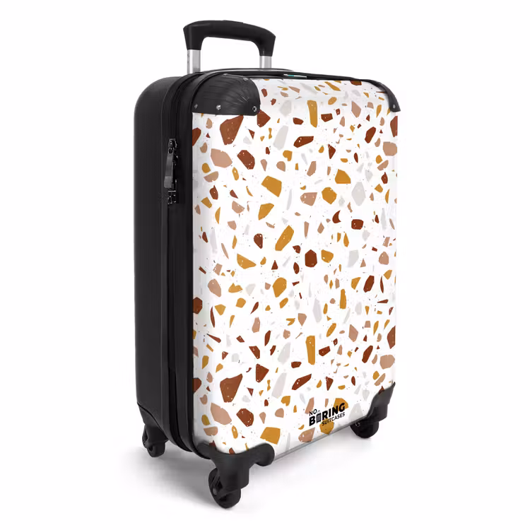 Koffer - Terrazzo patroon veelkleurig oker en roest — 4