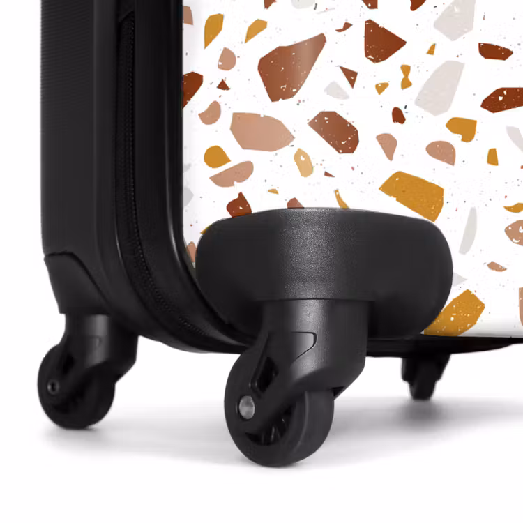 Koffer - Terrazzo patroon veelkleurig oker en roest — 6