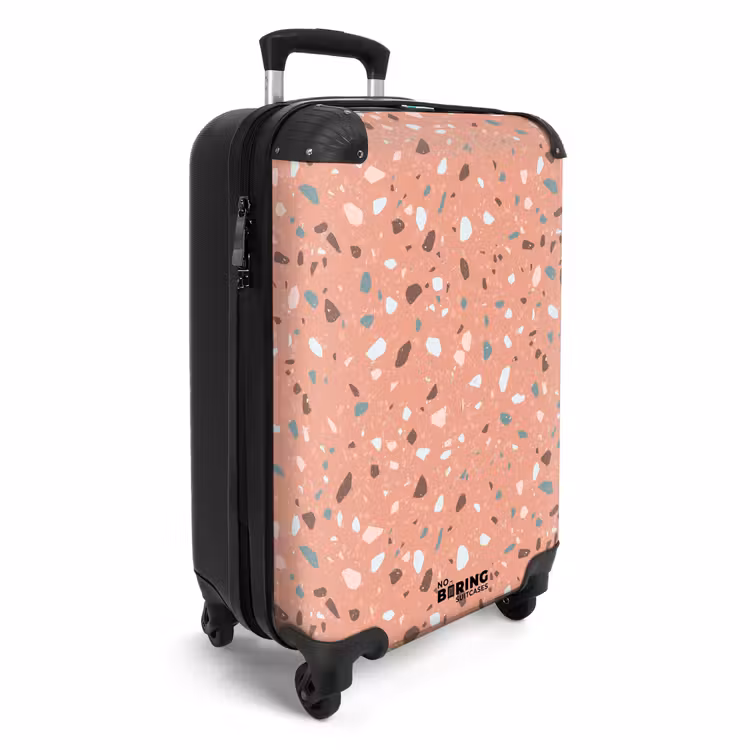 Koffer - Terrazzo patroon veelkleurig roze — 4