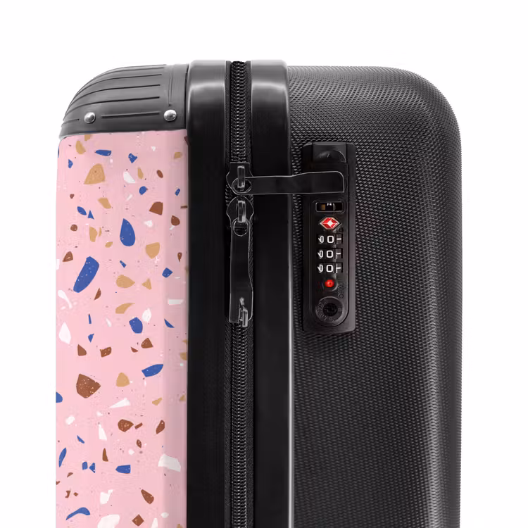 Koffer - Terrazzo patroon veelkleurig roze en blauw — 5