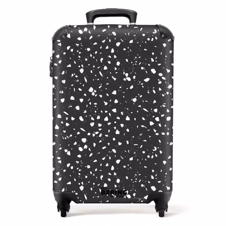 Koffer - Terrazzo patroon zwart en wit — 1