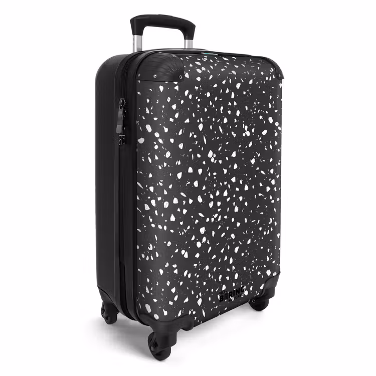 Koffer - Terrazzo patroon zwart en wit — 4