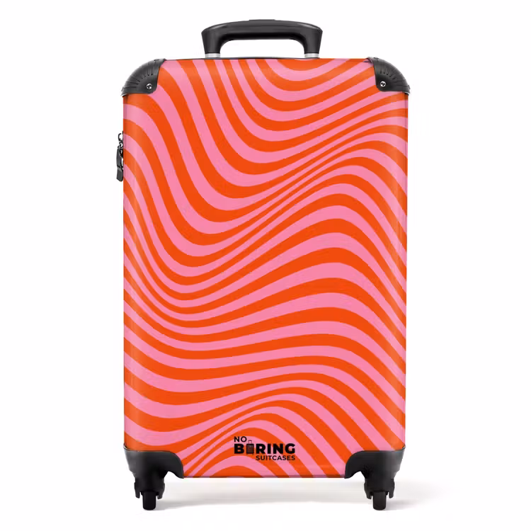 Koffer - Waves - Rood/Roze — 1