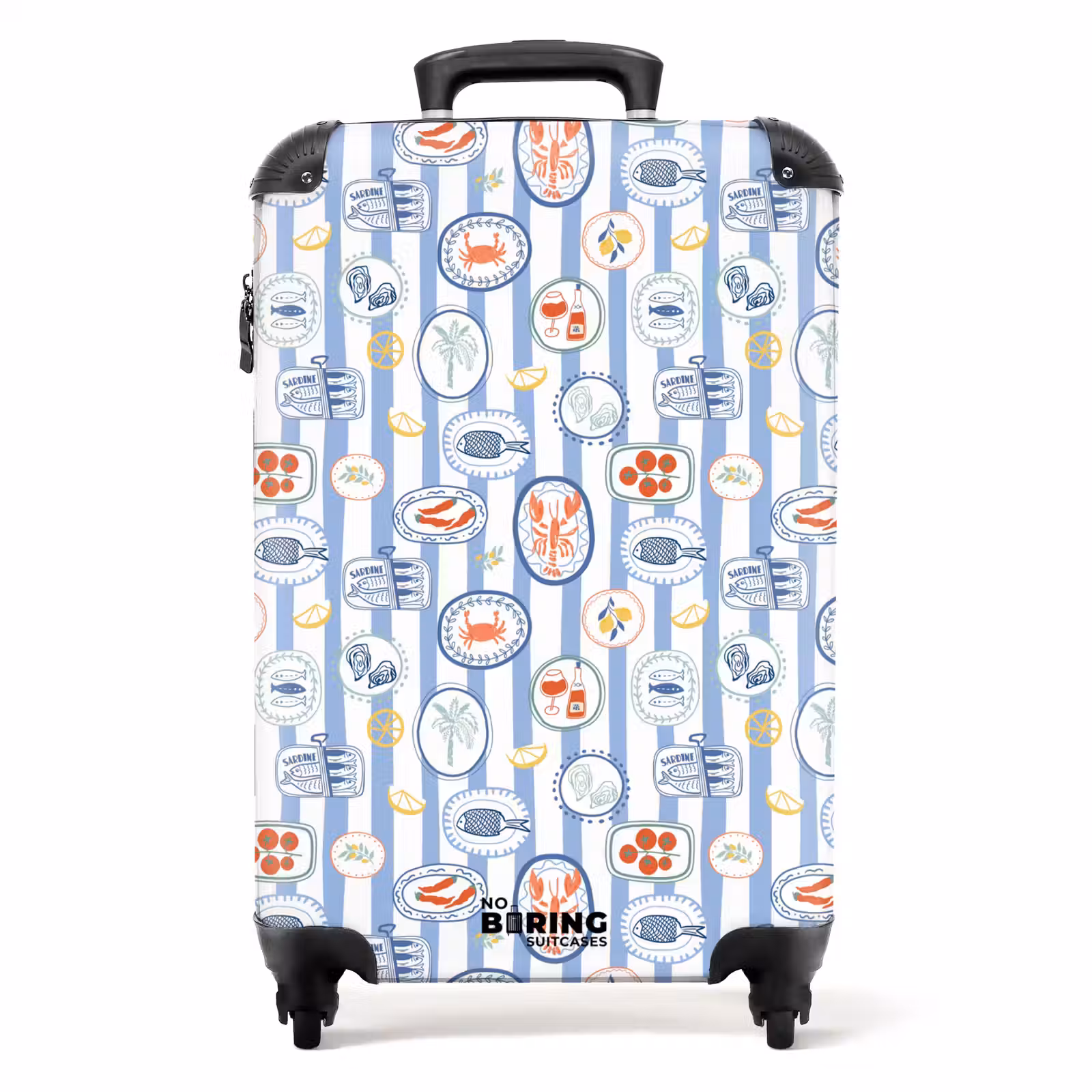 Koffer - Gestreepte zomer print kleurrijk — 1