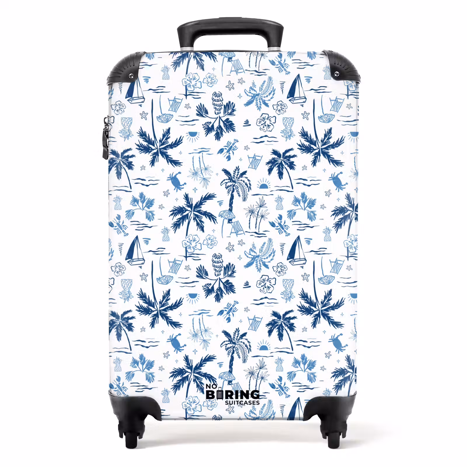 Koffer - Vakantie patroon blauw — 1