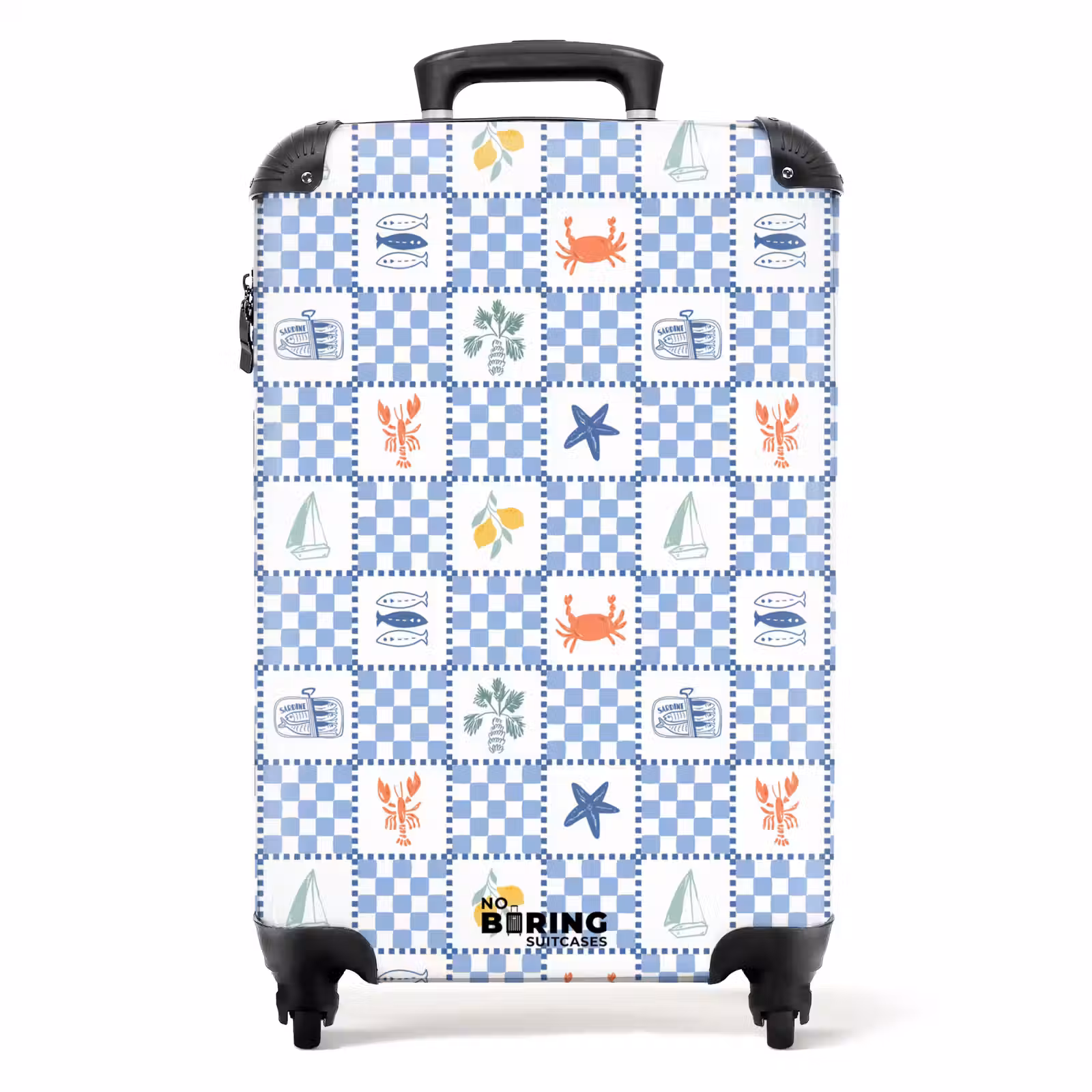 Koffer - Vierkant zomer print blauw — 1