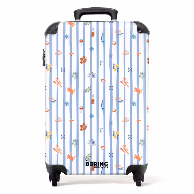 Koffer - Gestreepte vakantie print kleurrijk — 1