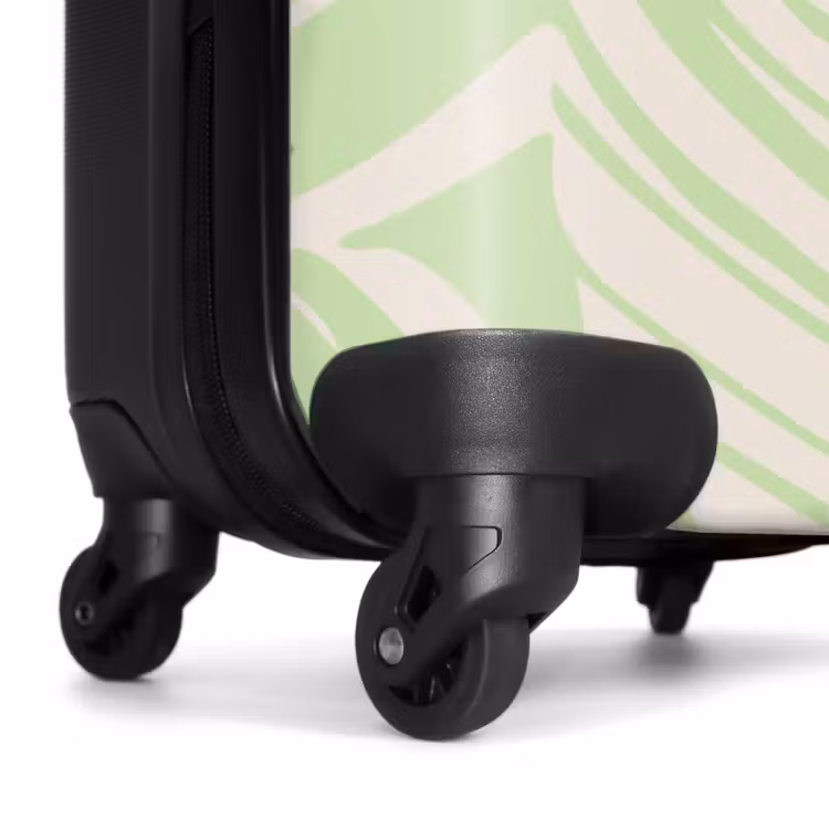 Koffer - Grote bladeren in lichtgroen met beige — 6