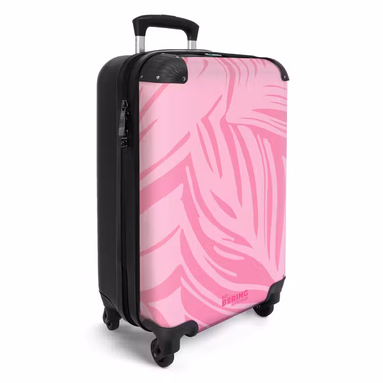 Koffer - Grote bladeren in verschillende tinten roze — 4
