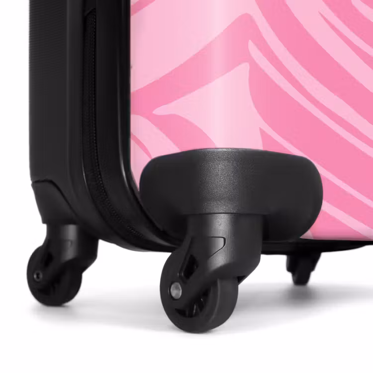 Koffer - Grote bladeren in verschillende tinten roze — 6