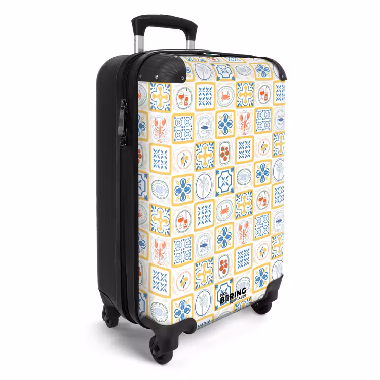 Koffer - Italiaanse tegel print geel — 4