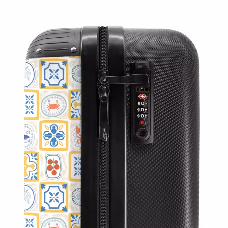Koffer - Italiaanse tegel print geel — 5