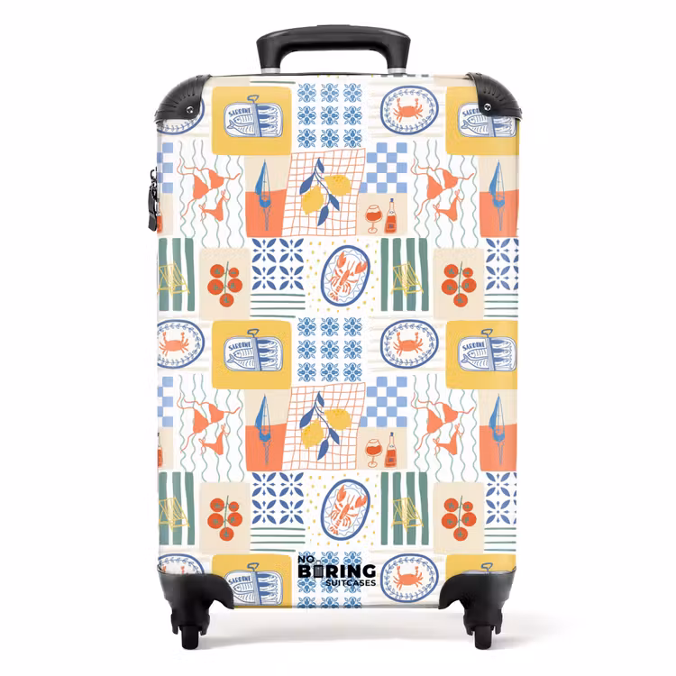 Koffer - Italiaanse zomer print kleurrijk — 1
