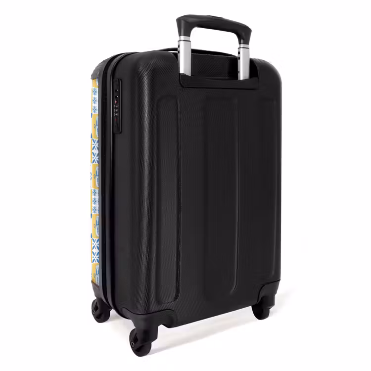 Koffer - Tegel patroon blauw geel — 2