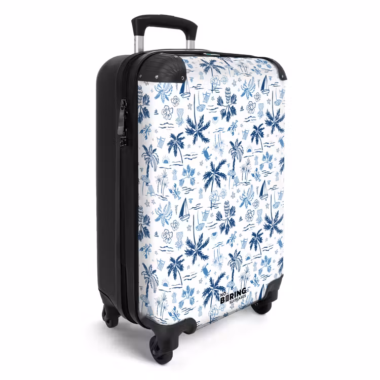 Koffer - Vakantie patroon blauw — 4