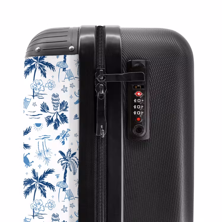 Koffer - Vakantie patroon blauw — 5