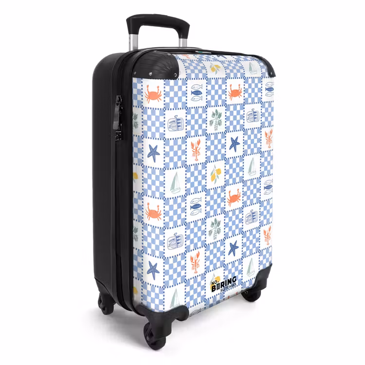 Koffer - Vierkant zomer print blauw — 4
