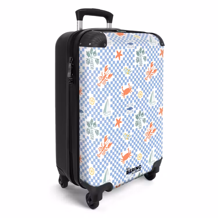 Koffer - Zomer strand print blauw — 4