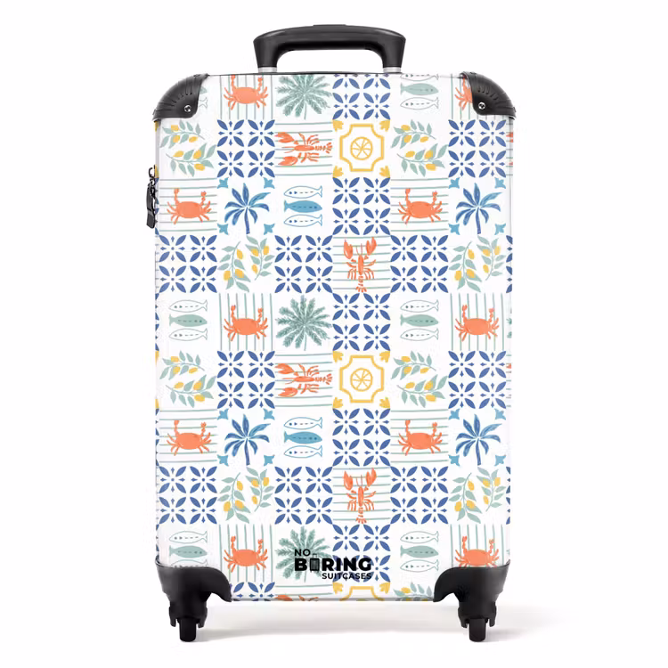 Koffer - Zomer tegel patroon kleurrijk — 1