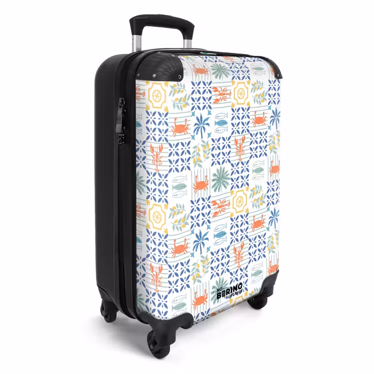 Koffer - Zomer tegel patroon kleurrijk — 4