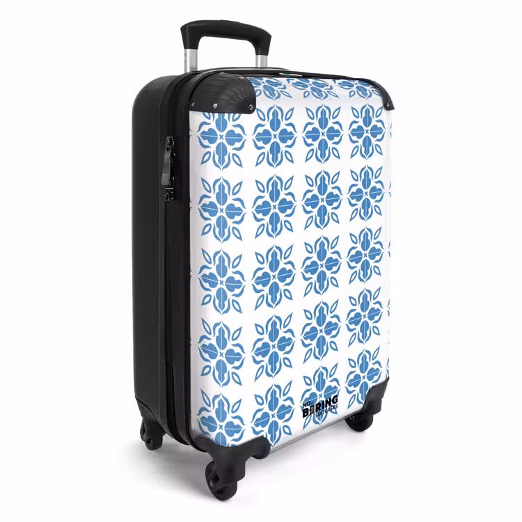 Koffer - Zomer tegel print blauw — 4