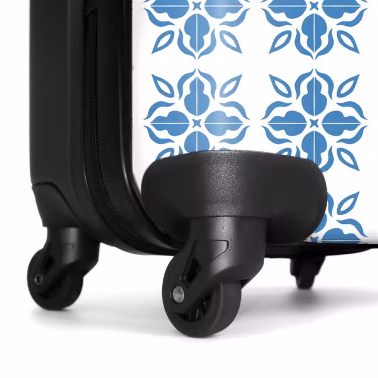 Koffer - Zomer tegel print blauw — 6