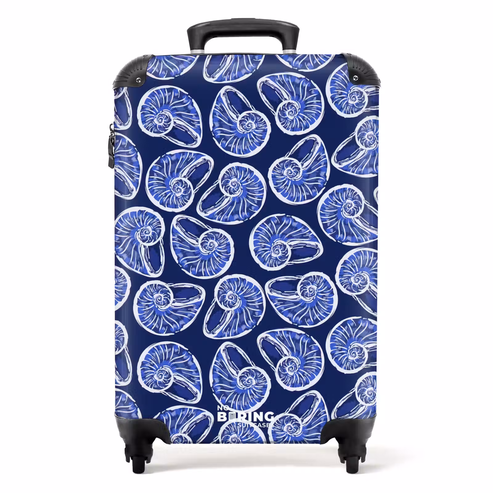 Koffer - Blauwe schelpen patroon — 1