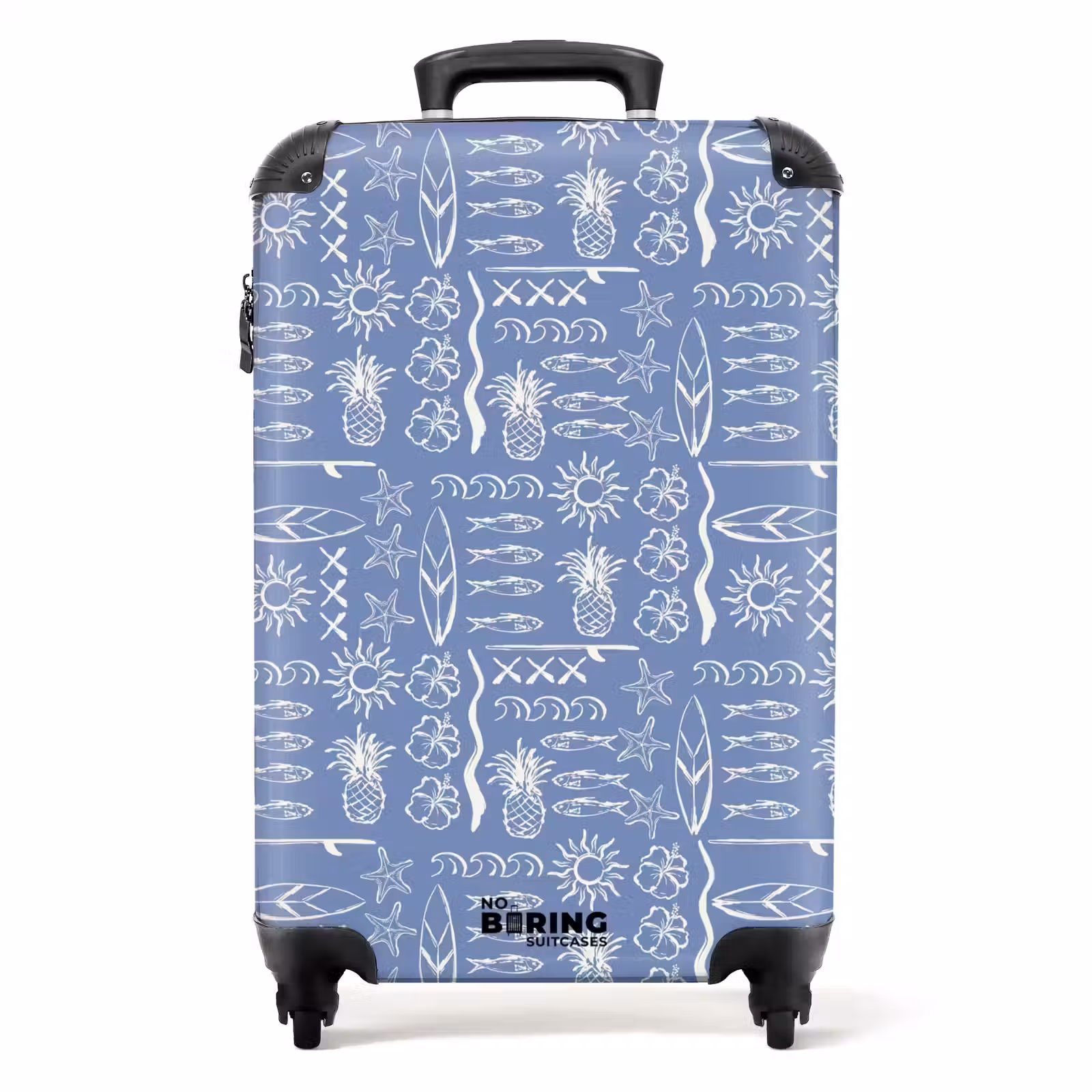 Koffer - Blauwe surf patroon — 1