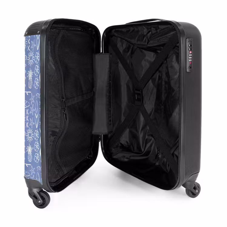 Koffer - Blauwe surf patroon — 3
