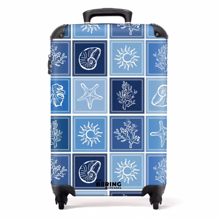 Koffer - Blauwe zomer print — 1