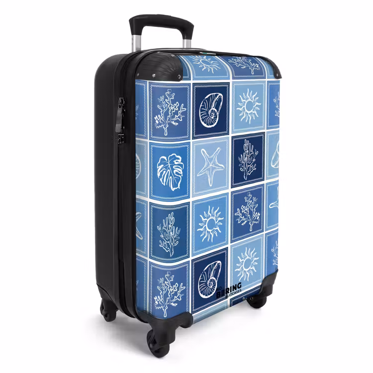 Koffer - Blauwe zomer print — 4