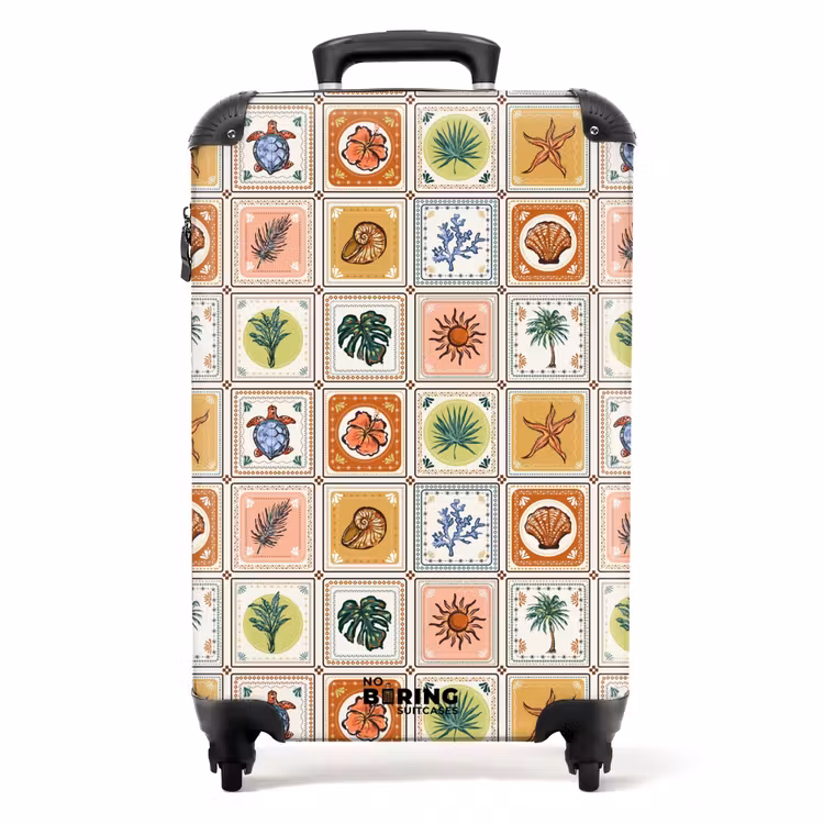 Koffer - Zomerse tegeltjes print — 1