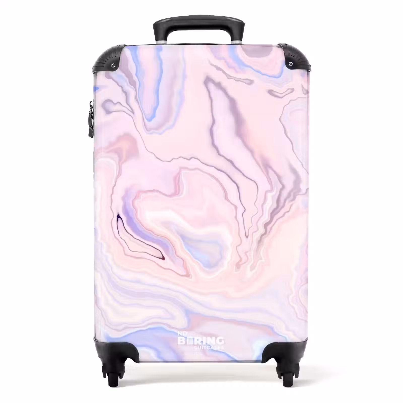Koffer - Marmer - Pastelroze en Blauwe Marmerwervelingen — 1