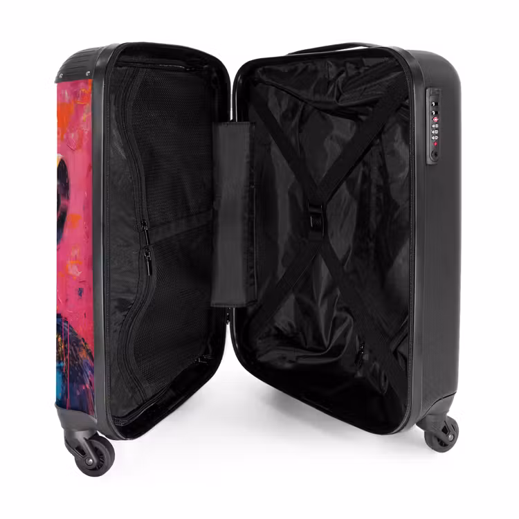 Koffer - Chimpansee met bril in graffiti stijl — 3