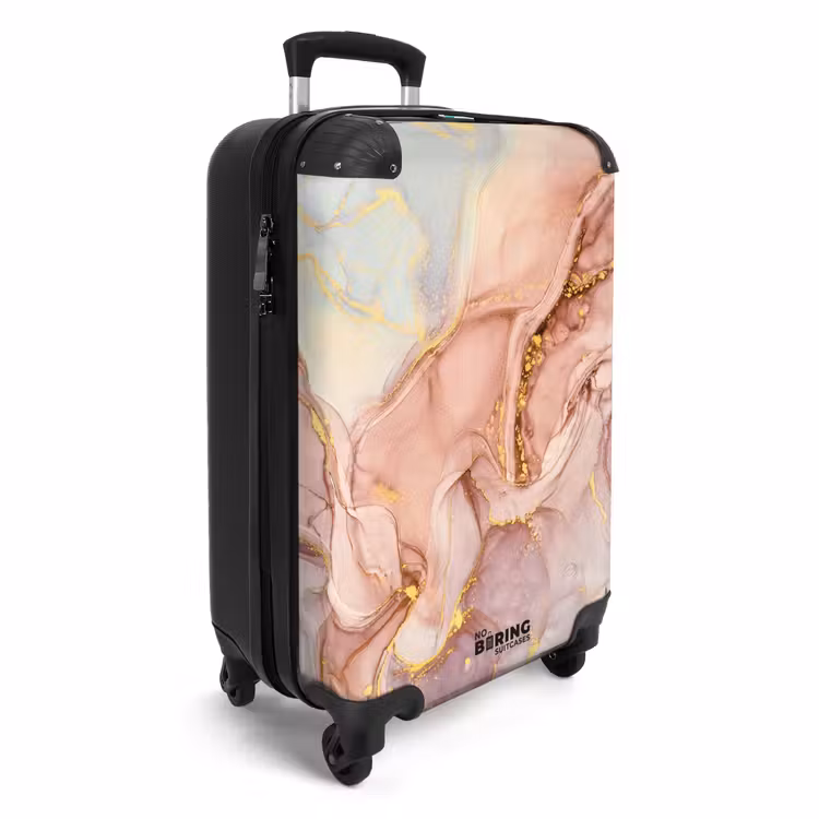 Koffer - Marmer - Gouden Stromen in Pastel — 4