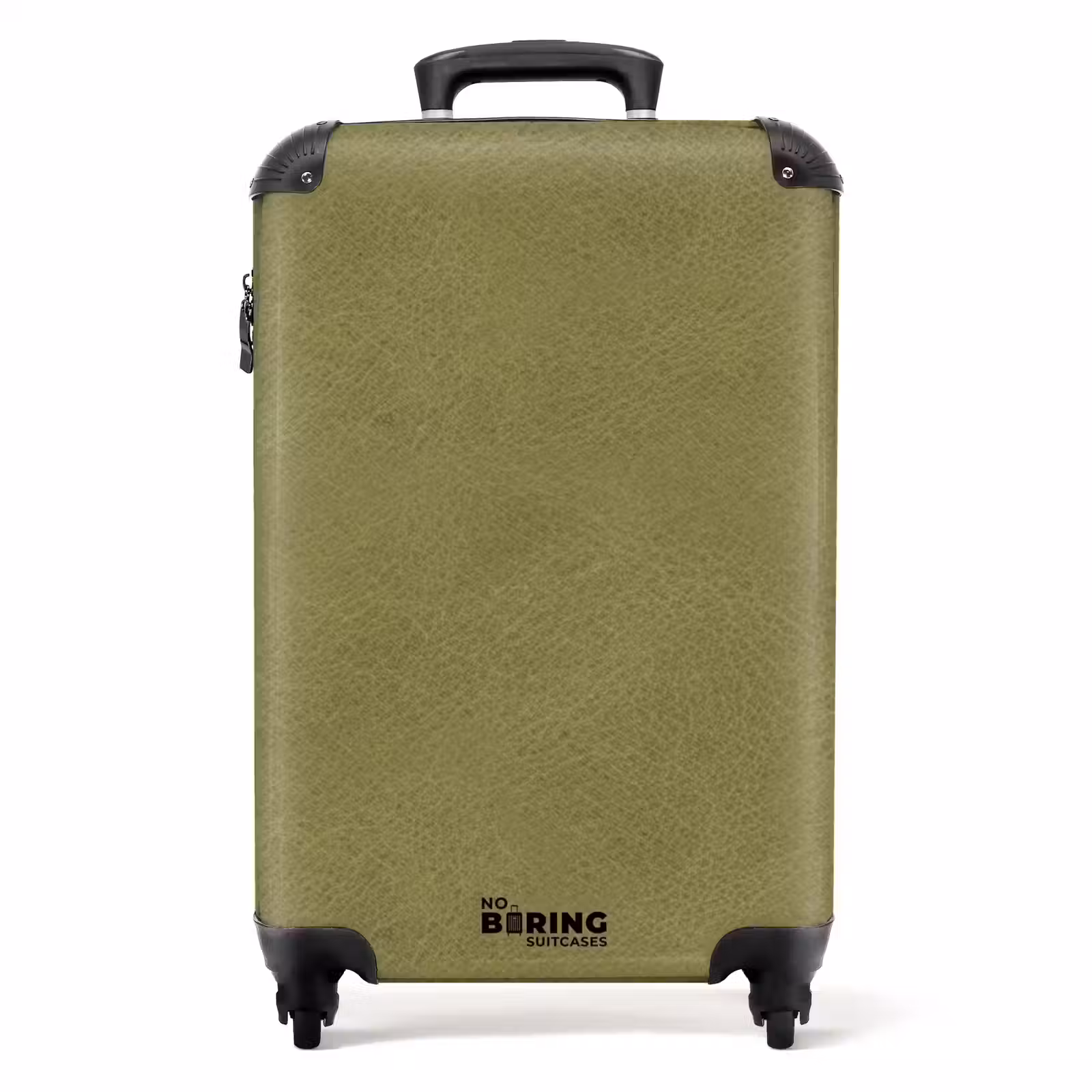 Koffer - Lederen look grijs groen — 1