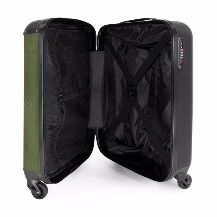 Koffer - Lederen look apple groen — 3