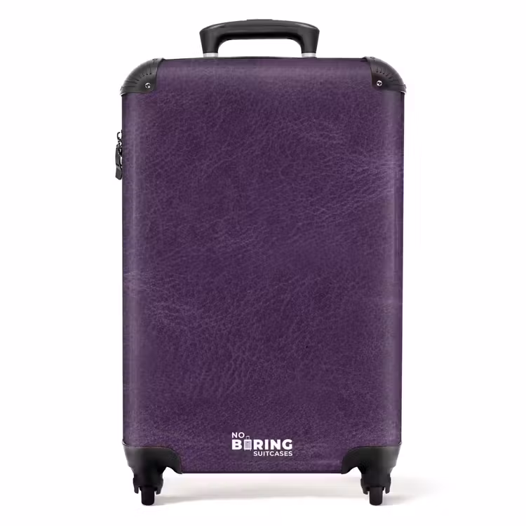 Koffer - Lederen look aubergine paars — 1