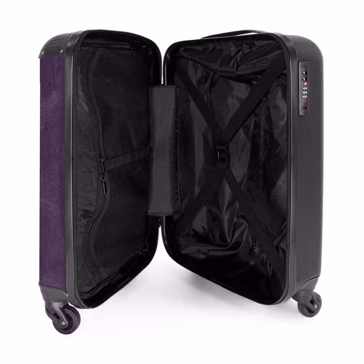 Koffer - Lederen look aubergine paars — 3