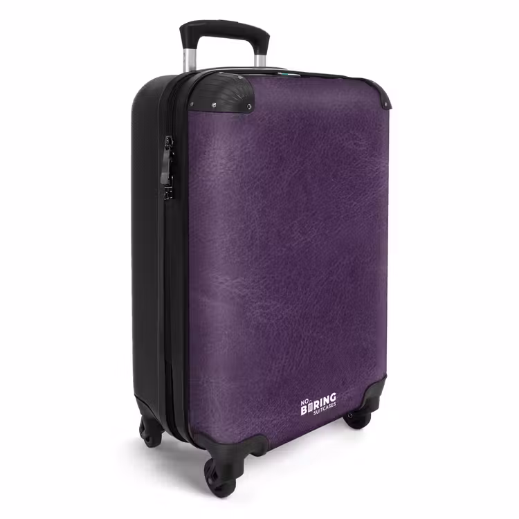 Koffer - Lederen look aubergine paars — 4
