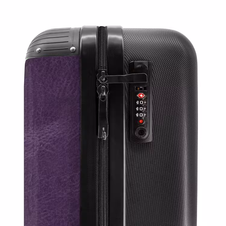 Koffer - Lederen look aubergine paars — 5