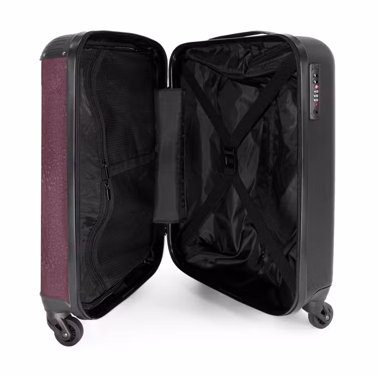 Koffer - Lederen look bessen paars — 3