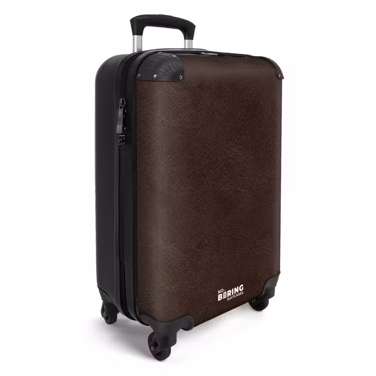 Koffer - Lederen look chocolade bruin — 4