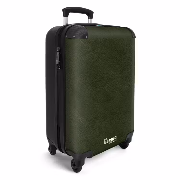 Koffer - Lederen look diep groen — 4