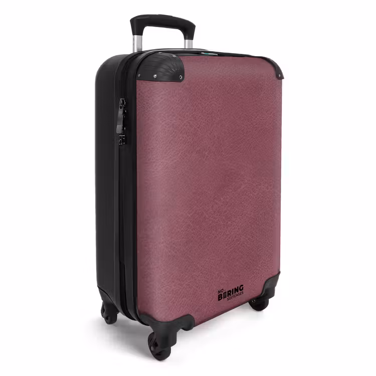 Koffer - Lederen look donker roze — 4