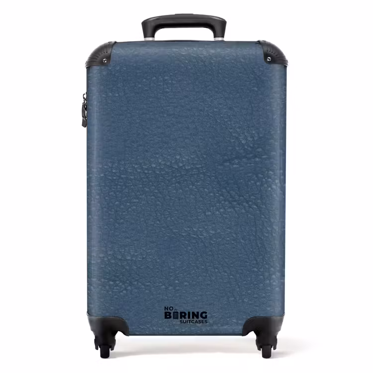 Koffer - Lederen look grijs blauw — 1