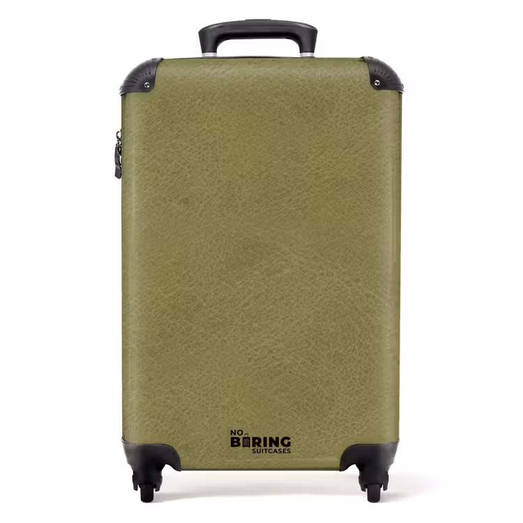 Koffer - Lederen look grijs groen — 1