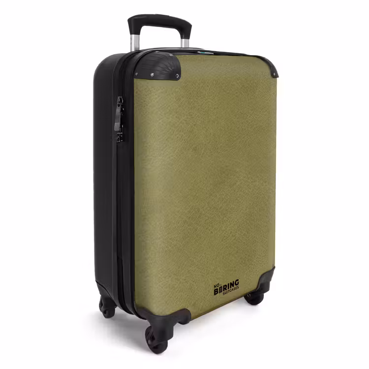 Koffer - Lederen look grijs groen — 4