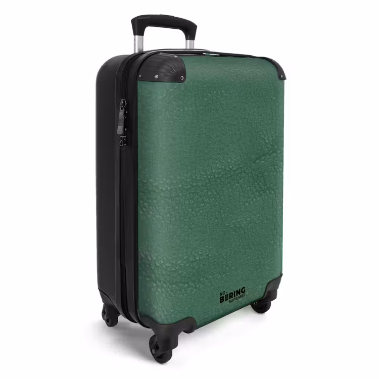 Koffer - Lederen look kleur groen — 4